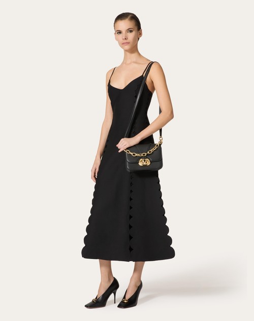 Red Valentino ABITO MIDI IN CREPE COUTURE RICAMATO Offerte