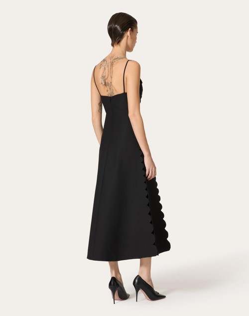 Red Valentino ABITO MIDI IN CREPE COUTURE RICAMATO Offerte