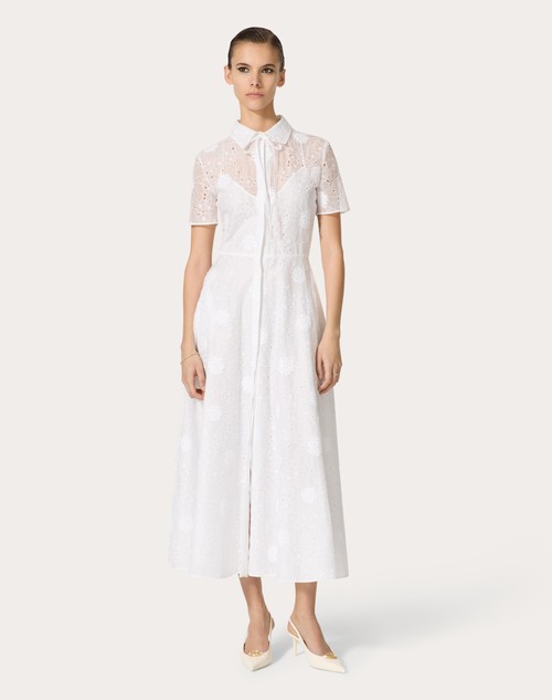 Red Valentino ABITO MIDI IN DAISY ORGANDIS Moda