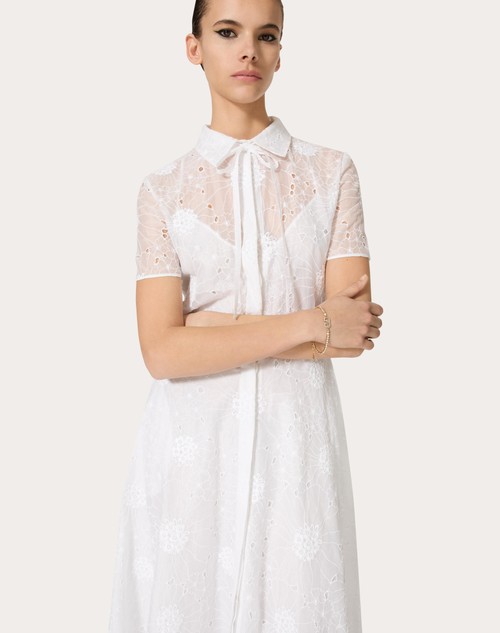 Red Valentino ABITO MIDI IN DAISY ORGANDIS Moda