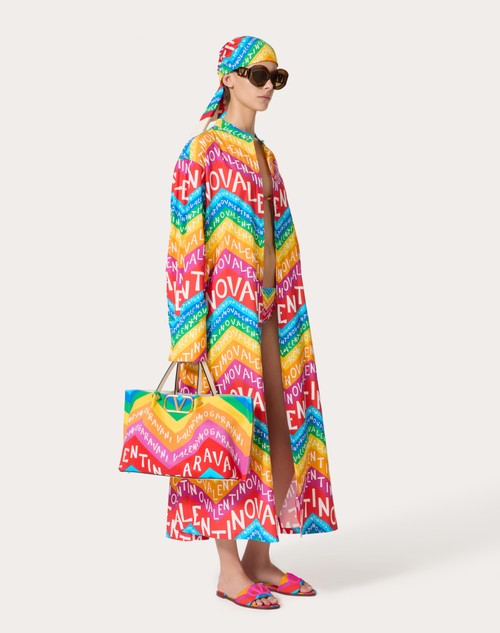 Red Valentino ABITO MIDI IN POPELINE VALENTINO CHEVRON24 Italy