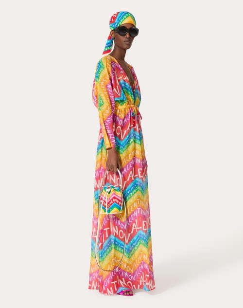Red Valentino ABITO DA SERA IN MUSSOLA VALENTINO CHEVRON 24 2025
