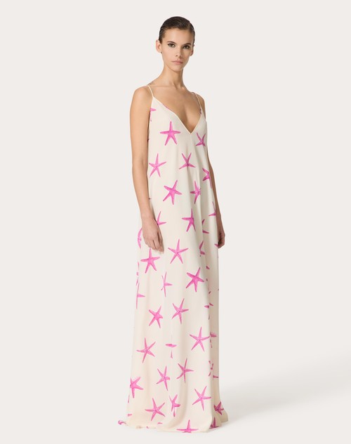 Red Valentino ABITO DA SERA IN CREPE DE CHINE STARFISH In Linea
