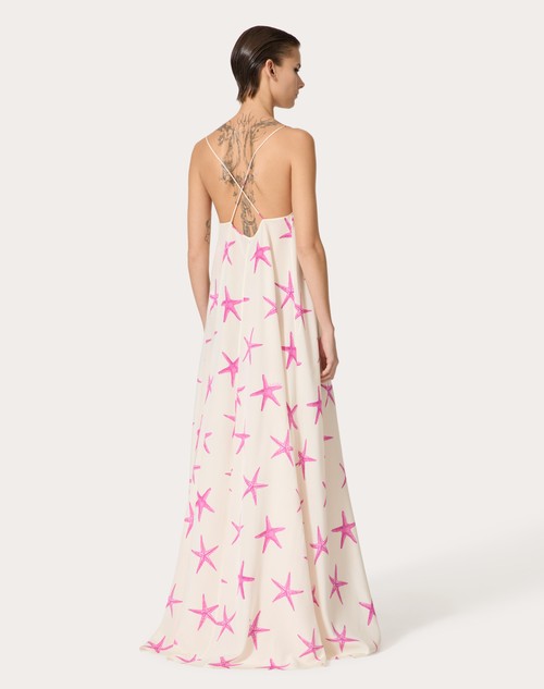 Red Valentino ABITO DA SERA IN CREPE DE CHINE STARFISH In Linea