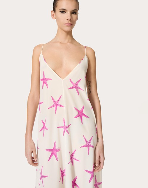 Red Valentino ABITO DA SERA IN CREPE DE CHINE STARFISH In Linea
