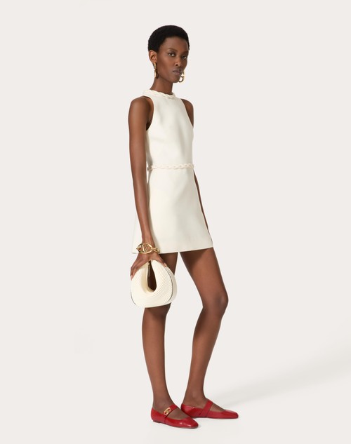 Red Valentino ABITO CORTO IN CREPE COUTURE Soddisfazione Garantita