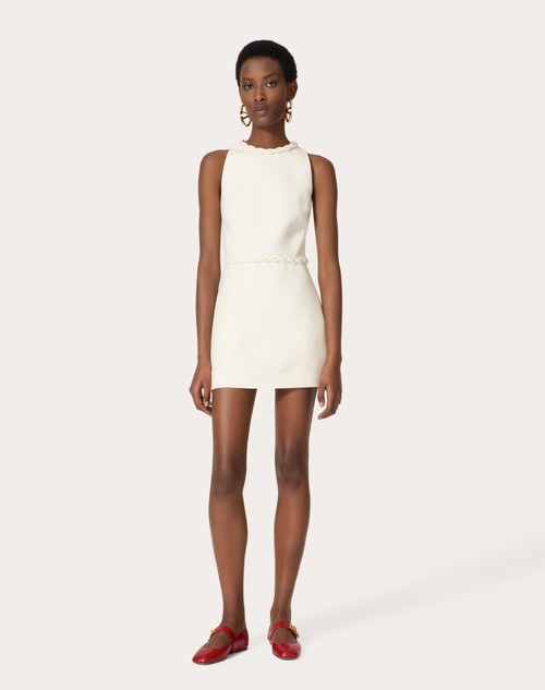 Red Valentino ABITO CORTO IN CREPE COUTURE Soddisfazione Garantita