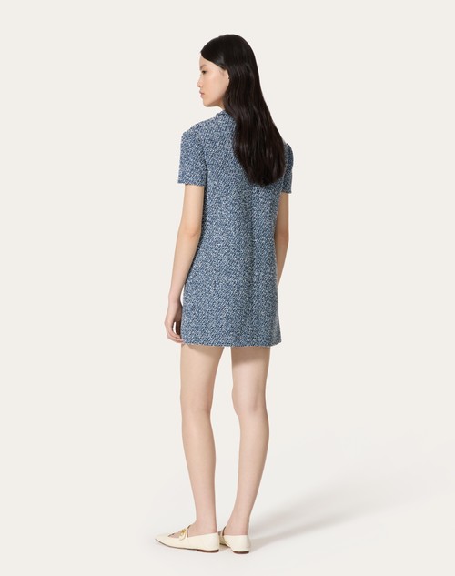 Red Valentino ABITO CORTO IN DENIM TEXTURED TWEED Negozi Online