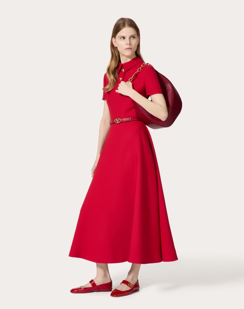 Red Valentino ABITO MIDI IN CREPE COUTURE Acquista Ora