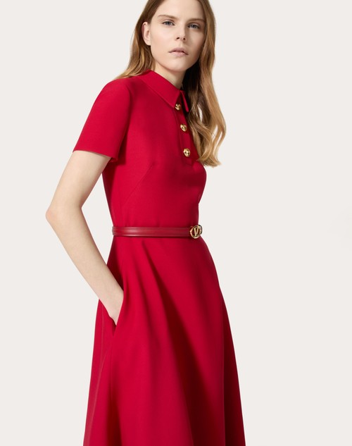 Red Valentino ABITO MIDI IN CREPE COUTURE Acquista Ora