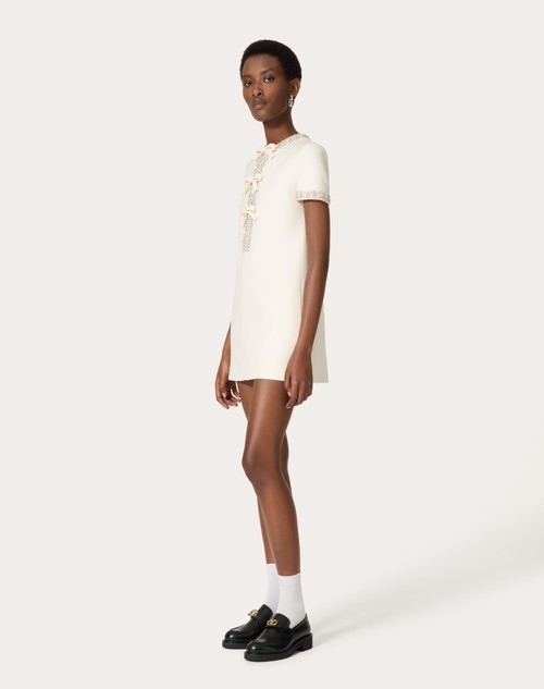 Red Valentino ABITO CORTO IN CREPE COUTURE RICAMATO Convenienza