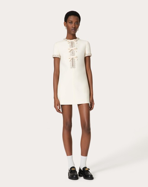 Red Valentino ABITO CORTO IN CREPE COUTURE RICAMATO Convenienza
