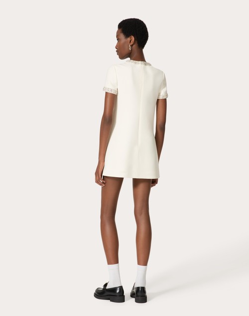 Red Valentino ABITO CORTO IN CREPE COUTURE RICAMATO Convenienza