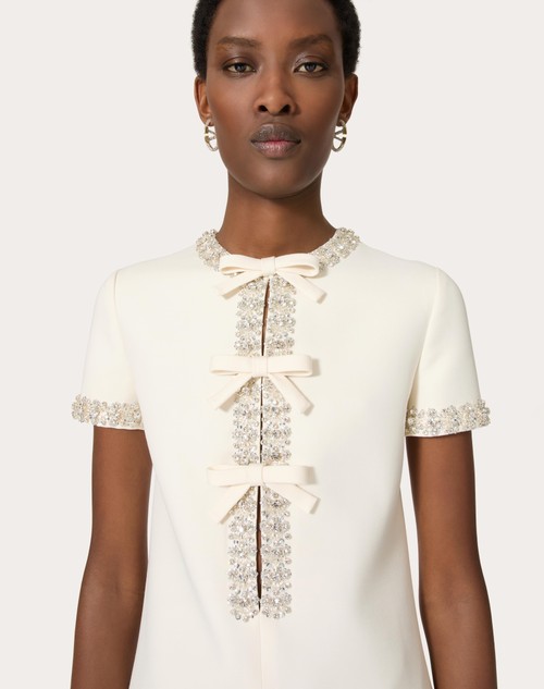 Red Valentino ABITO CORTO IN CREPE COUTURE RICAMATO Convenienza