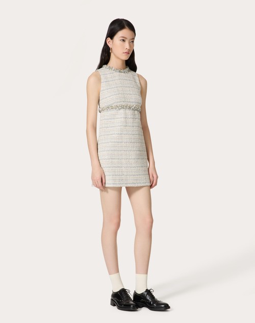 Red Valentino ABITO CORTO IN DELICATE TWEED RICAMATO Novità
