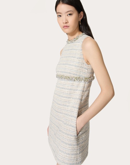 Red Valentino ABITO CORTO IN DELICATE TWEED RICAMATO Novità