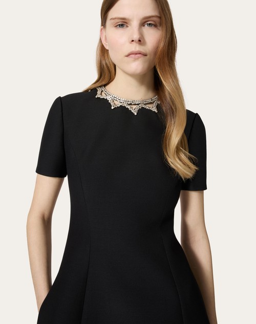 Red Valentino ABITO CORTO IN CREPE COUTURE RICAMATO Presa