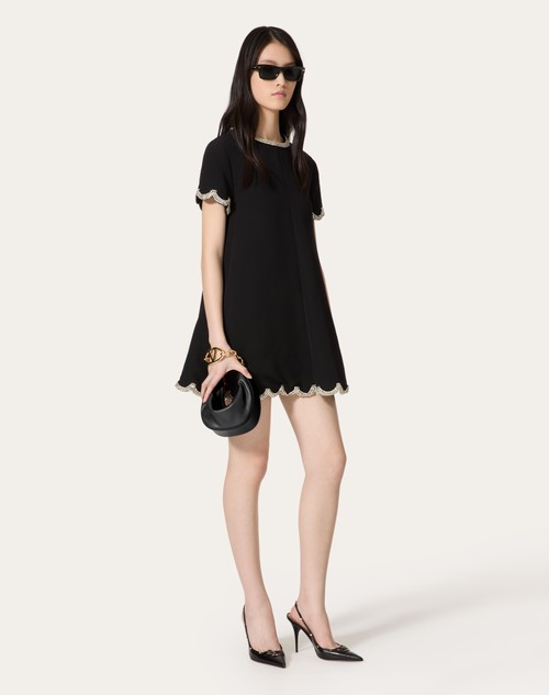 Red Valentino ABITO CORTO IN STRUCTURED COUTURE RICAMATO Outlet