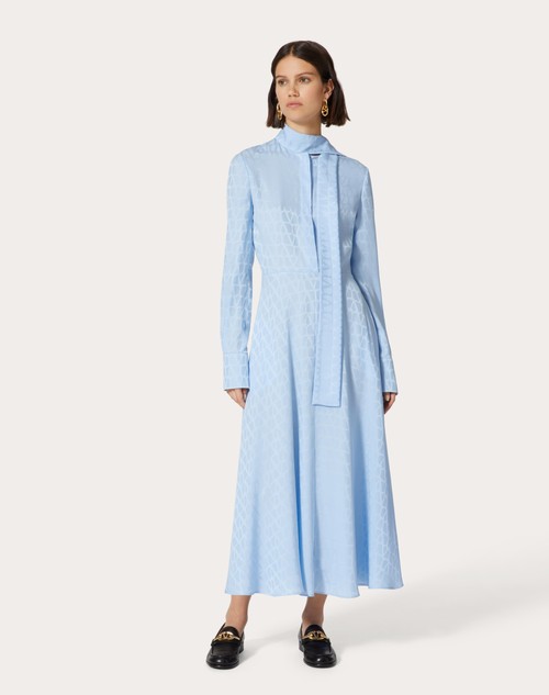 Red Valentino ABITO MIDI IN SILK JACQUARD TOILE ICONOGRAPHE Hotsell