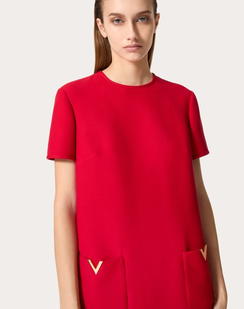 Red Valentino ABITO CORTO IN CREPE COUTURE Nuova