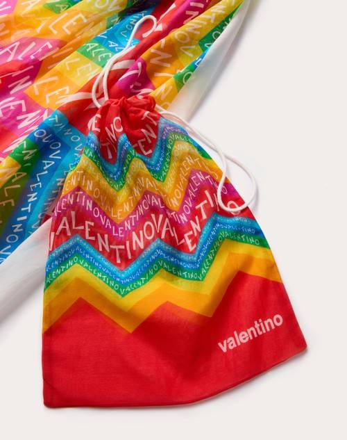 Red Valentino PAREO CON POCHON ESCAPE IN COTONE E SETA Soddisfazione Garantita