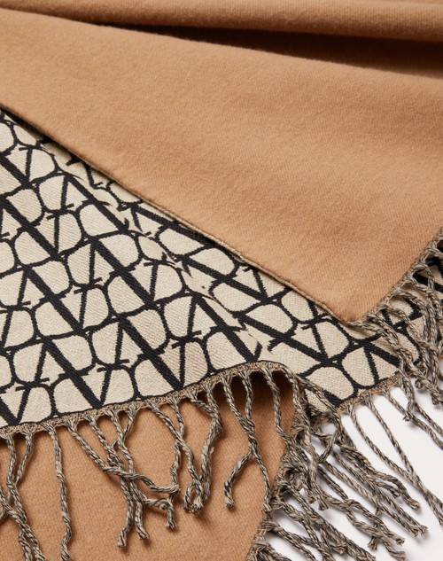Red Valentino PONCHO DOUBLE TOILE ICONOGRAPHE IN LANA, SETA E CASHMERE Shopping Online