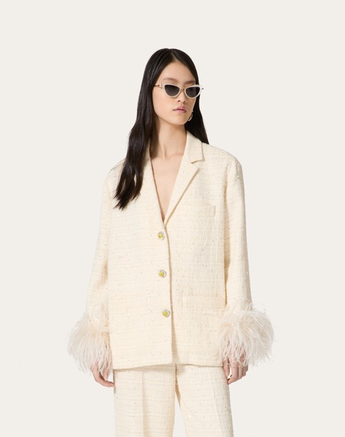 Red Valentino GIACCA IN DELICATE TWEED Sconto