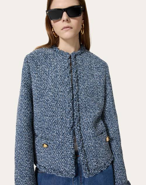 Red Valentino GIACCA IN DENIM TEXTURED TWEED Online