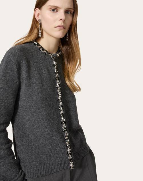 Red Valentino CARDIGAN IN LANA RICAMATO 2025