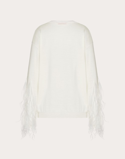 Red Valentino MAGLIA IN LANA CON PIUME Vendita