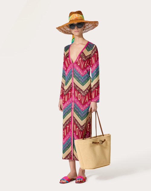 Red Valentino CARDIGAN IN LUREX VALENTINO CHEVRON Promozione