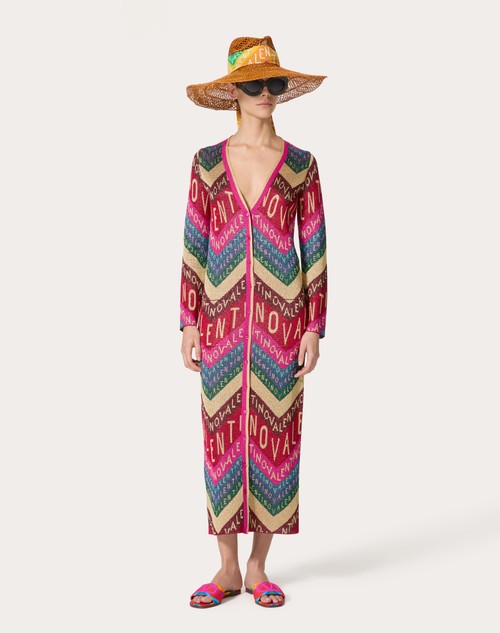 Red Valentino CARDIGAN IN LUREX VALENTINO CHEVRON Promozione