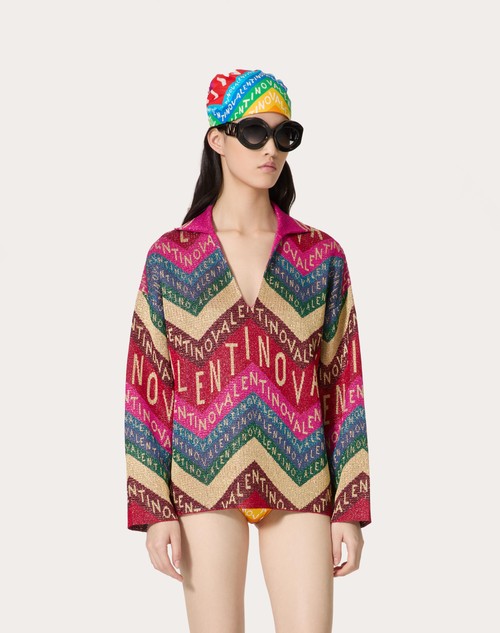 Red Valentino MAGLIA IN LUREX VALENTINO CHEVRON Spedizione Gratuita