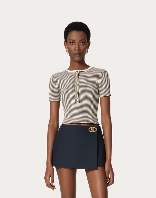 Red Valentino MAGLIA IN COTONE E LUREX Qualità Garantita