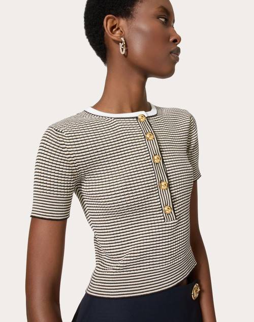 Red Valentino MAGLIA IN COTONE E LUREX Qualità Garantita