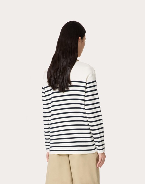 Red Valentino MAGLIA IN COTONE RICAMATA Negozi Online