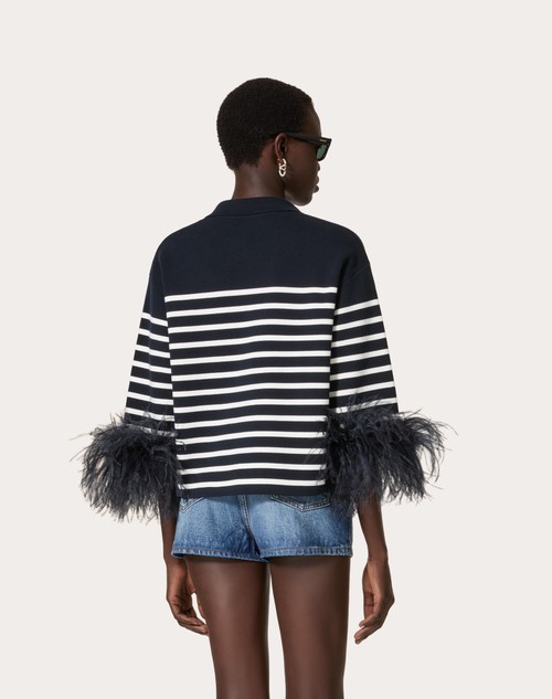 Red Valentino MAGLIA IN COTONE CON PIUME Outlet