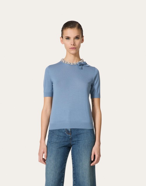 Red Valentino MAGLIA IN LANA RICAMATA Shopping Online