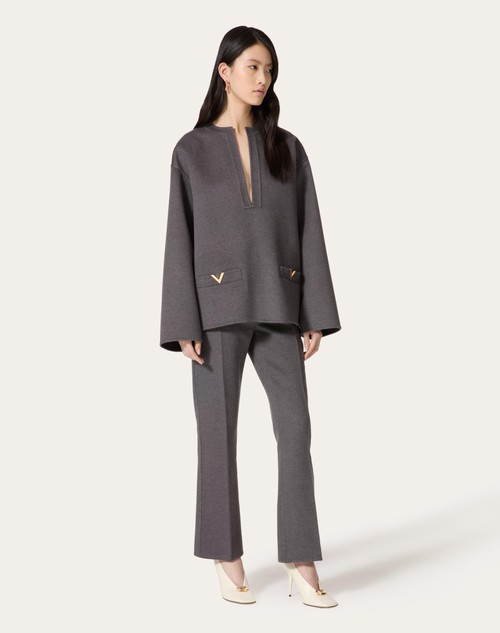 Red Valentino PANTALONI IN COMPACT DRAP Nuova