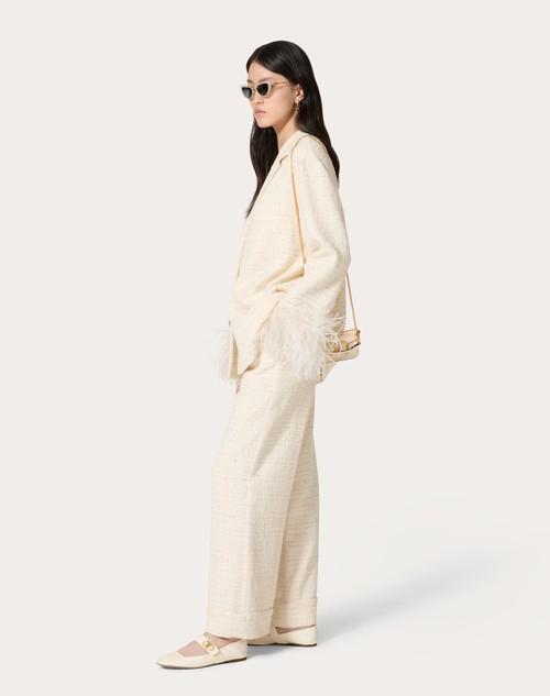 Red Valentino PANTALONI IN DELICATE TWEED Moda