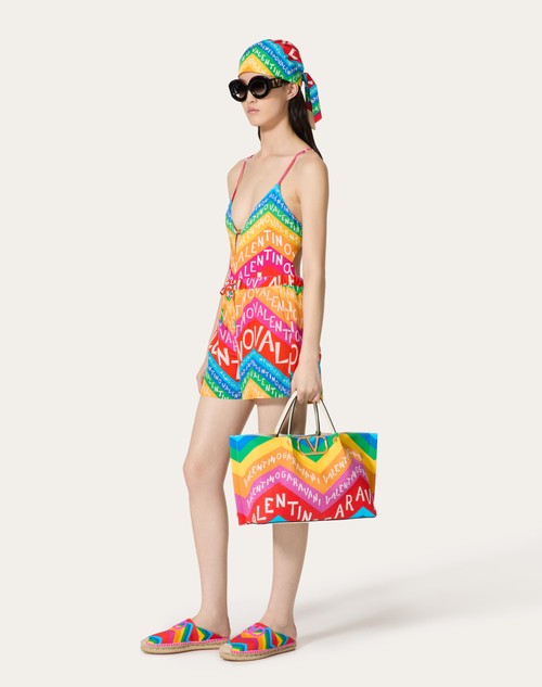 Red Valentino SHORTS IN CREPE DE CHINE VALENTINO CHEVRON 24 Italy