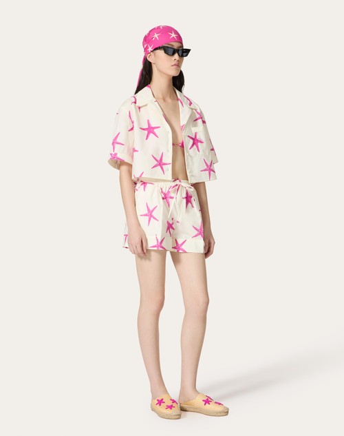 Red Valentino SHORTS IN POPELINE STARFISH Italia