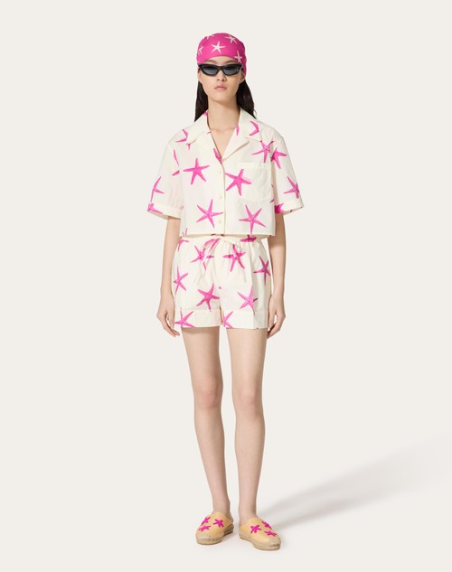 Red Valentino SHORTS IN POPELINE STARFISH Italia