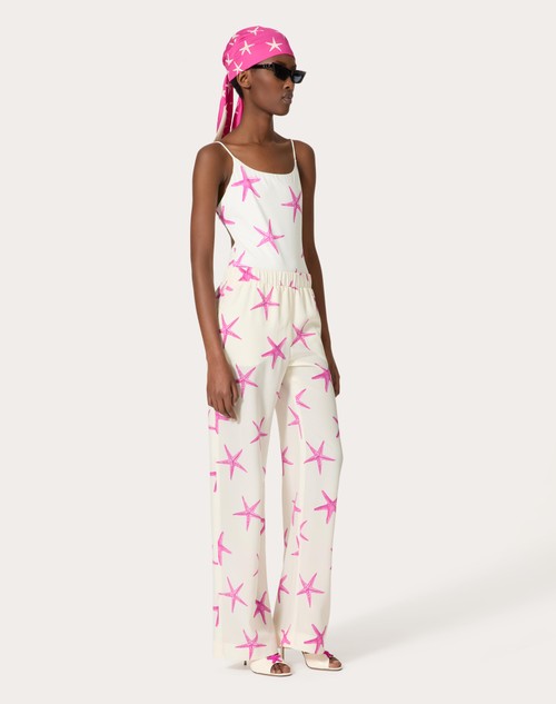 Red Valentino PANTALONI IN CREPE DE CHINE STARFISH 2025