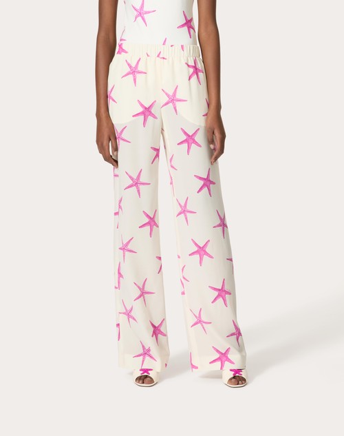 Red Valentino PANTALONI IN CREPE DE CHINE STARFISH 2025
