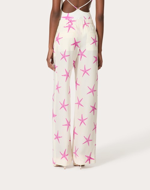 Red Valentino PANTALONI IN CREPE DE CHINE STARFISH 2025