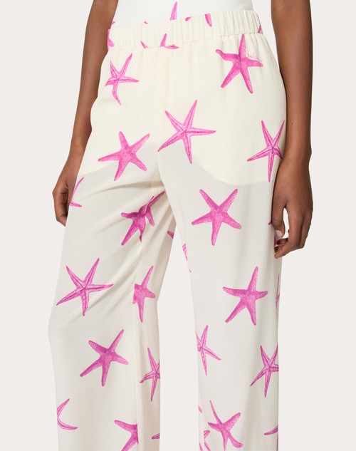 Red Valentino PANTALONI IN CREPE DE CHINE STARFISH 2025