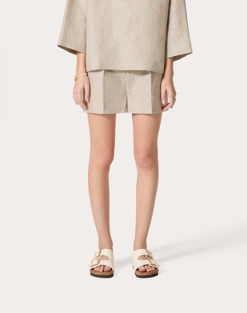 Red Valentino BERMUDA IN TELA LINO Qualità Garantita