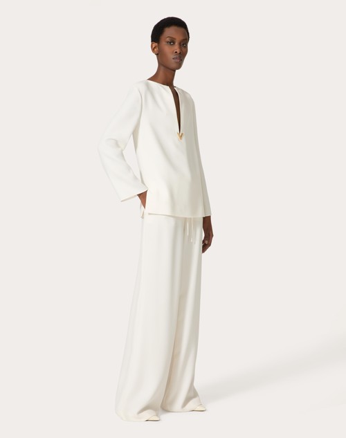 Red Valentino PANTALONI IN CADY COUTURE Negozi Online