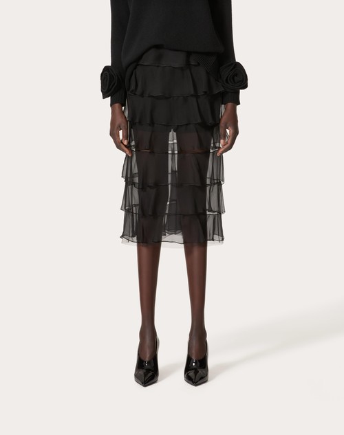 Red Valentino GONNA IN CHIFFON Prezzo Ridotto